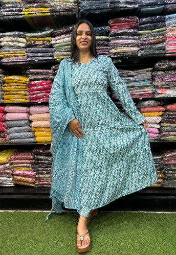 PURE  COTTON KURTI PANT & DUPATTA