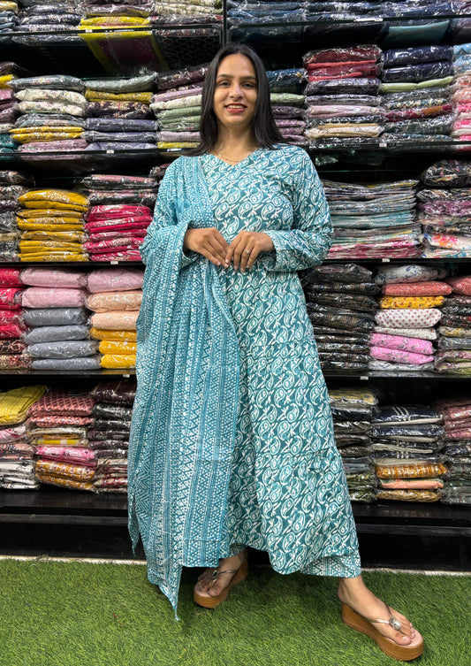 PURE  COTTON KURTI PANT & DUPATTA