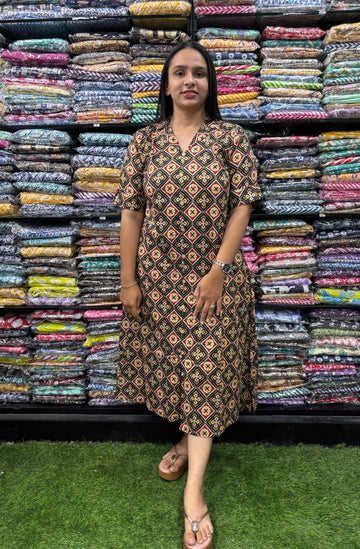 PURE COTTON ALINE  KURTI