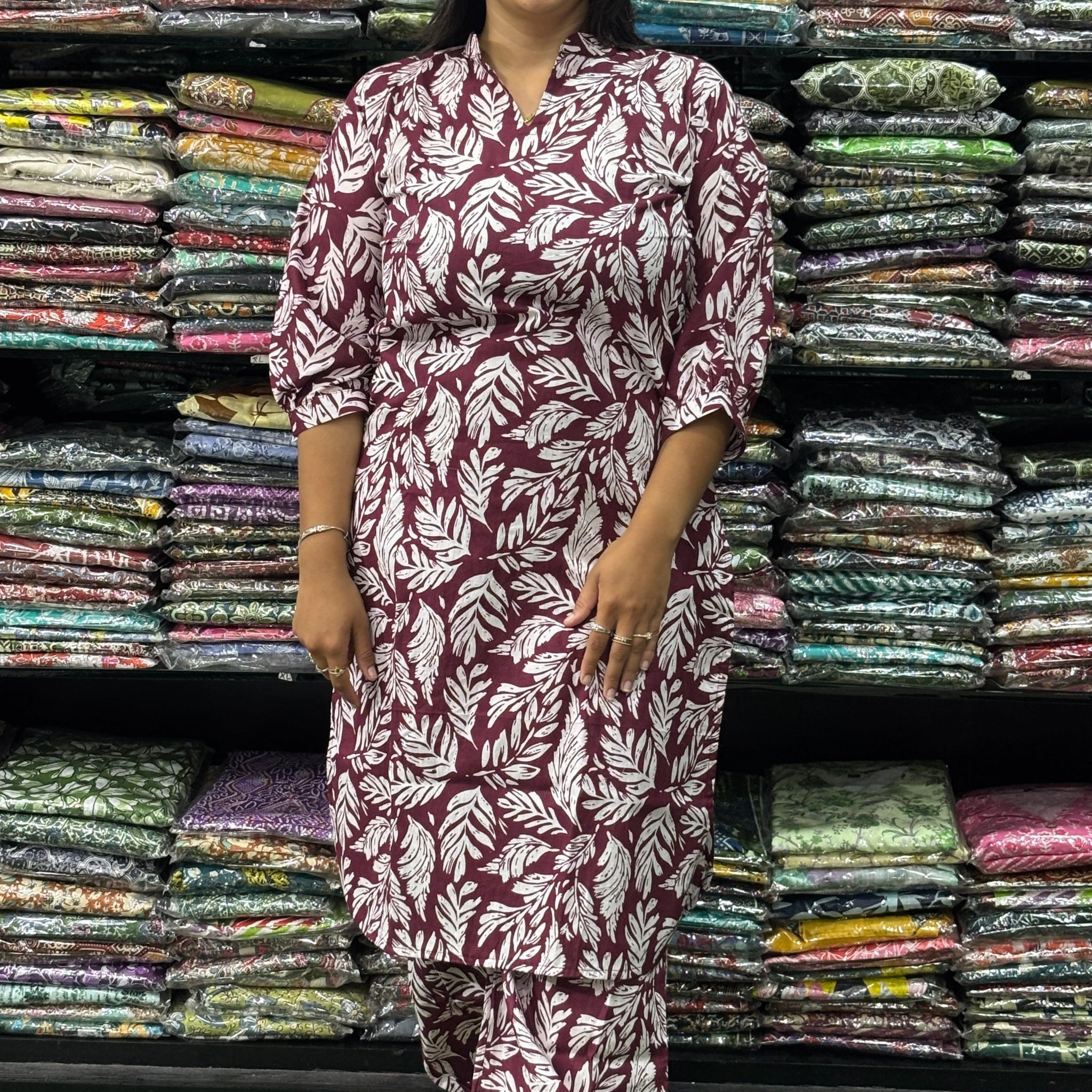 STRAIGHT KURTI-PANT AFGHANI (PURE COTTON)