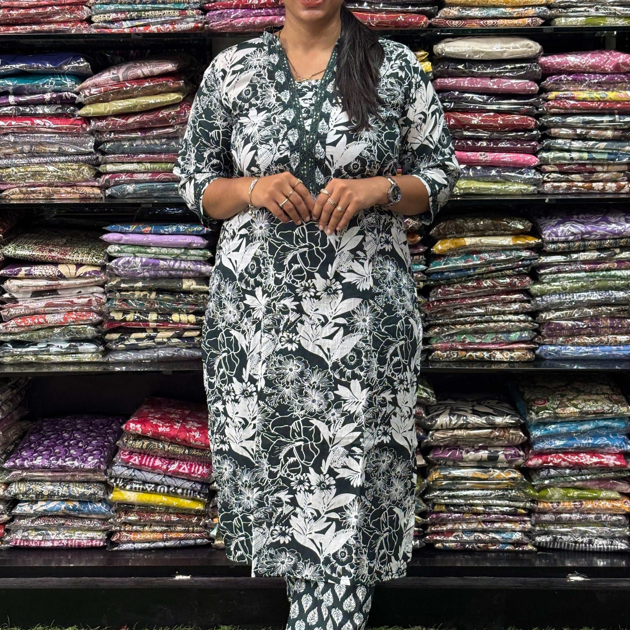 STRAIGHT KURTI-PANT (PURE CAMRIC COTTON)