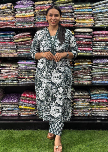 STRAIGHT KURTI-PANT (PURE CAMRIC COTTON)