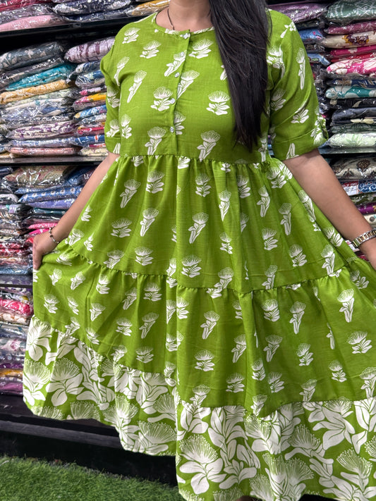 ROUND ONEPIECE FROCK (MAGIC MIX COTTON)