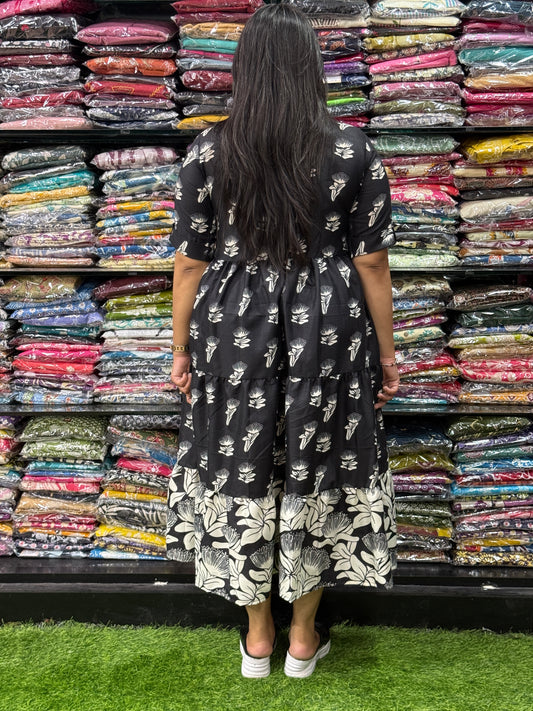 ROUND ONEPIECE FROCK (MAGIC MIX COTTON)