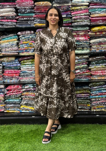 ROUND ONEPIECE FROCK (HEAVY 22KG RAYON)