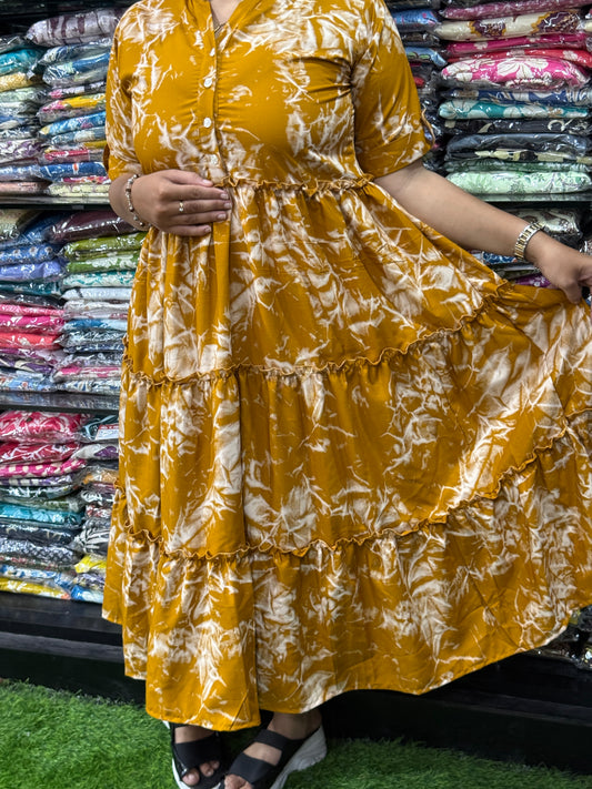 ROUND ONEPIECE FROCK (HEAVY 22KG RAYON)