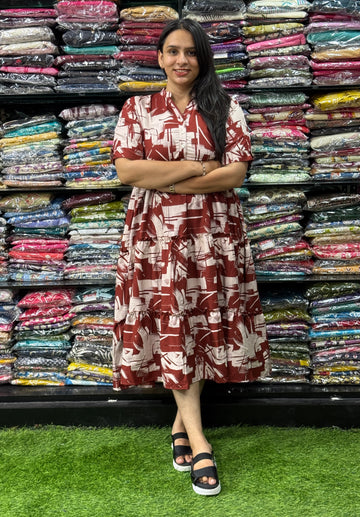 ROUND ONEPIECE FROCK (HEAVY 22KG RAYON)