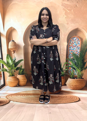 ROUND ALINE KURTI (PURE CAMRIC COTTON)