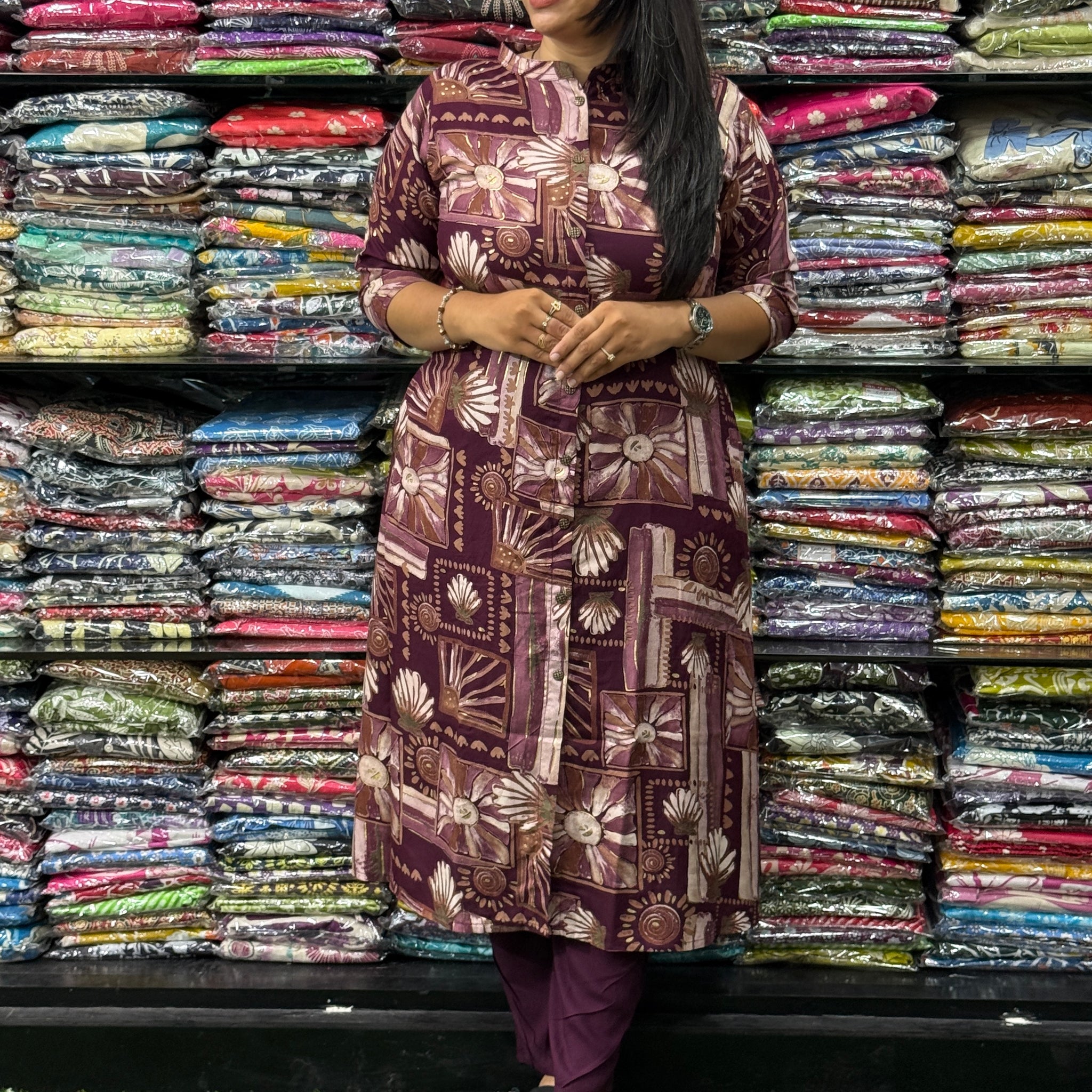 ALINE KURTI WITH PANT (PURE HEAVY RAYON)