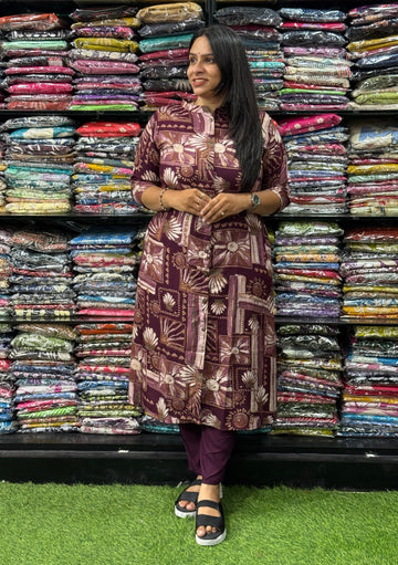 ALINE KURTI WITH PANT (PURE HEAVY RAYON)