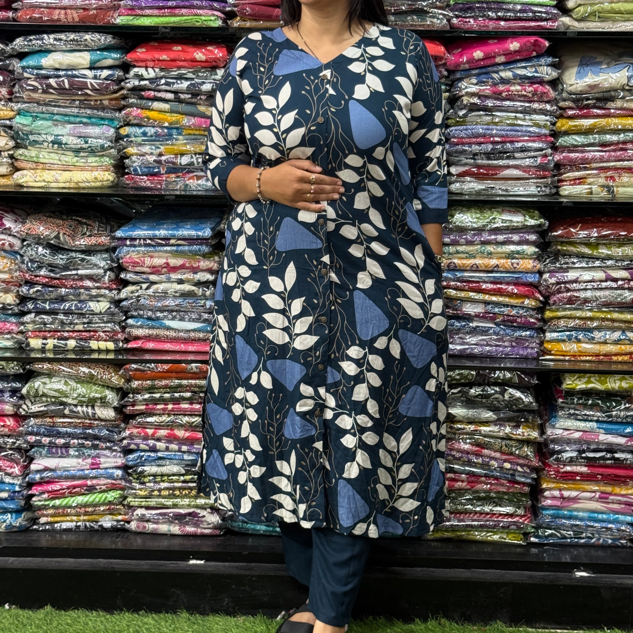 ALINE KURTI WITH PANT (PURE HEAVY RAYON)