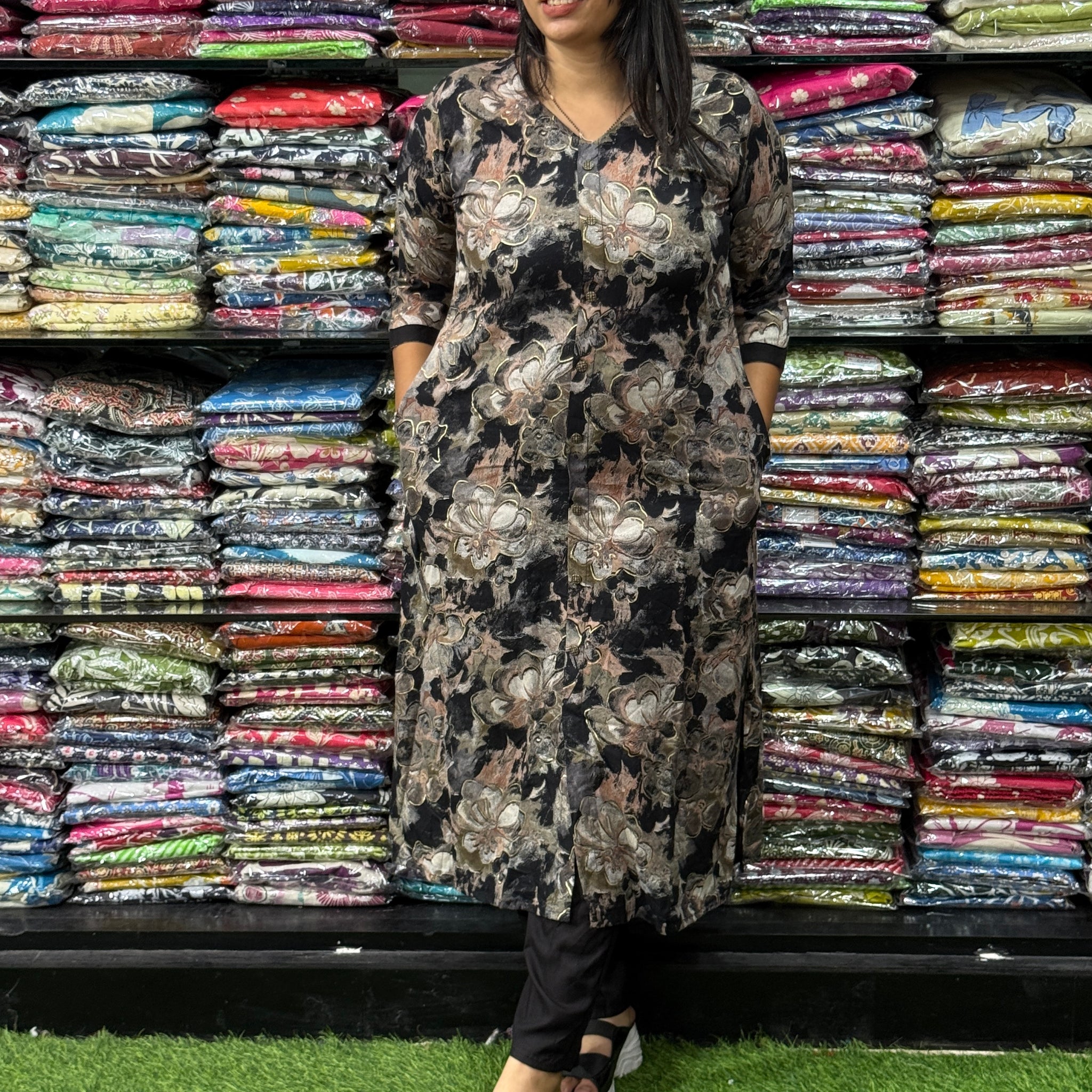 ALINE KURTI WITH PANT (PURE HEAVY RAYON)