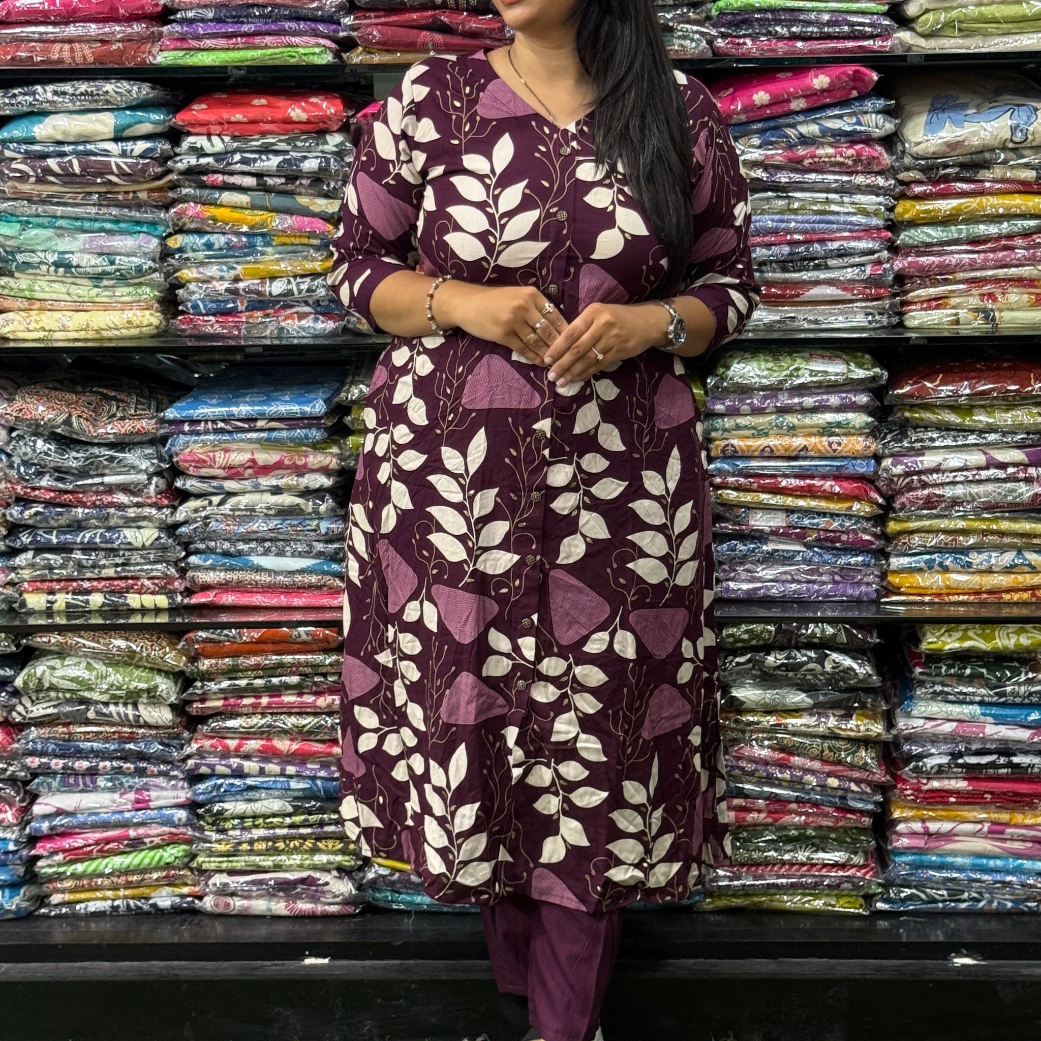 ALINE KURTI WITH PANT (PURE HEAVY RAYON)