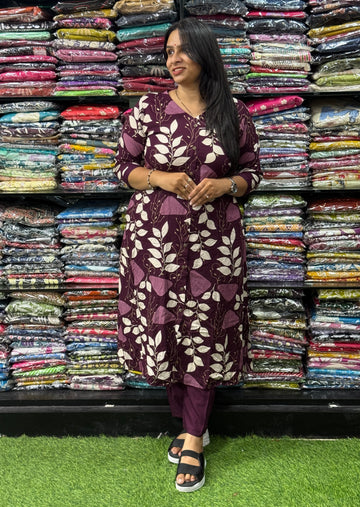 ALINE KURTI WITH PANT (PURE HEAVY RAYON)