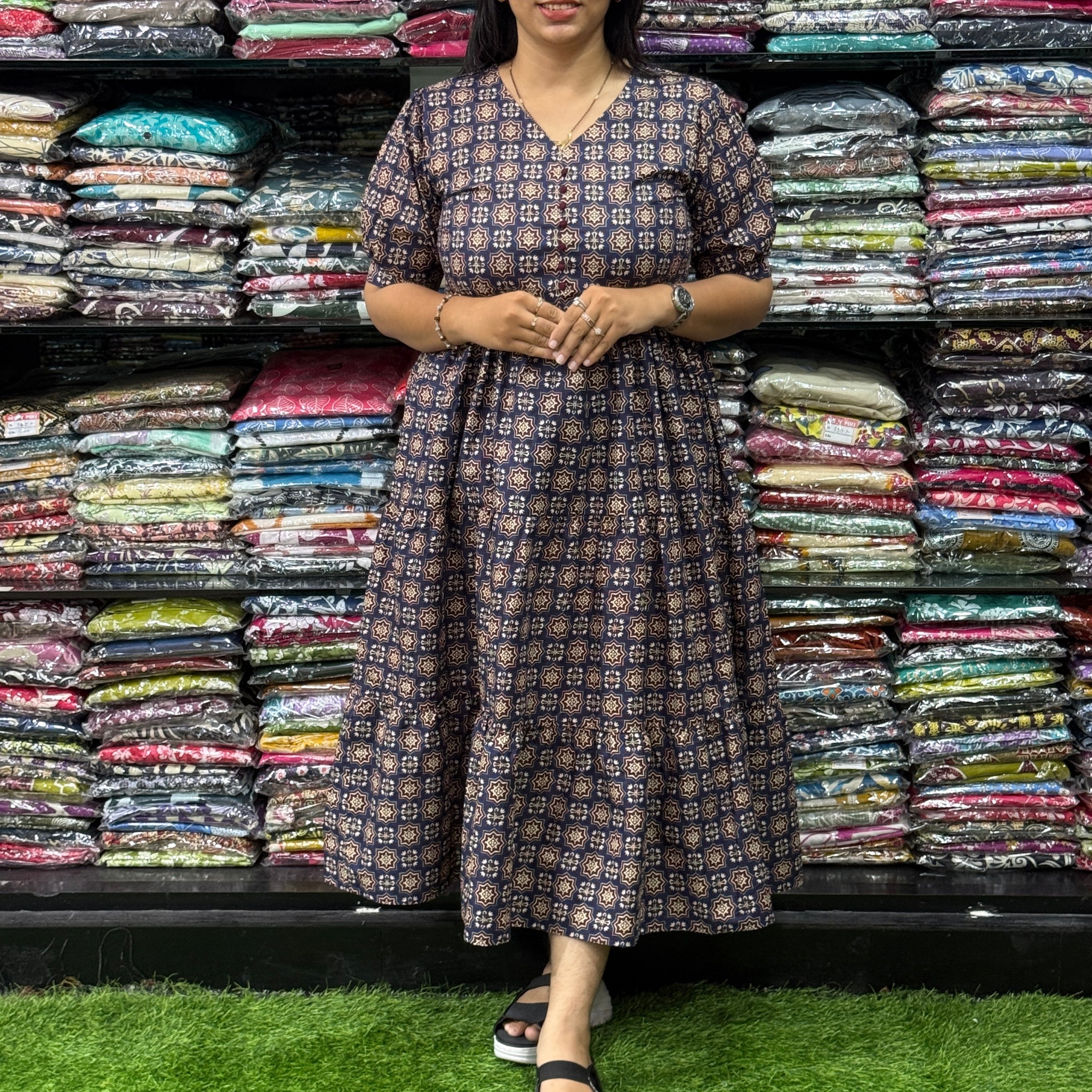 ROUND ONEPIECE ( PURE CAMRIC COTTON)