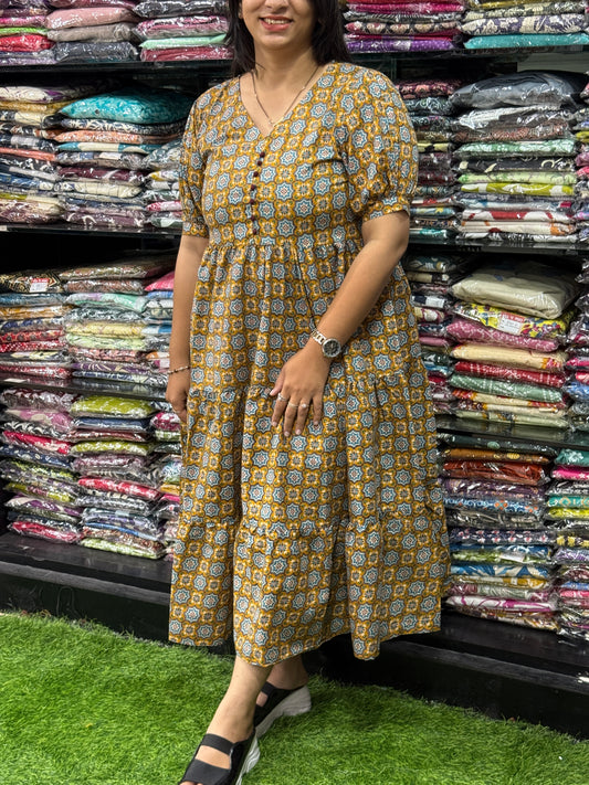 ROUND ONEPIECE (PURE CAMRIC COTTON)