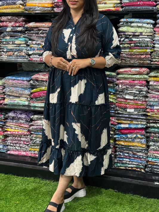 ROUND ONEPIECE (HEAVY 22KG RAYON) (WITH OPENABLE BUTTON)