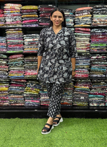 STRAIGHT TUNIC WITH PENT (PURE CAMRIC COTTON,COTTON ASTAR(LINING))