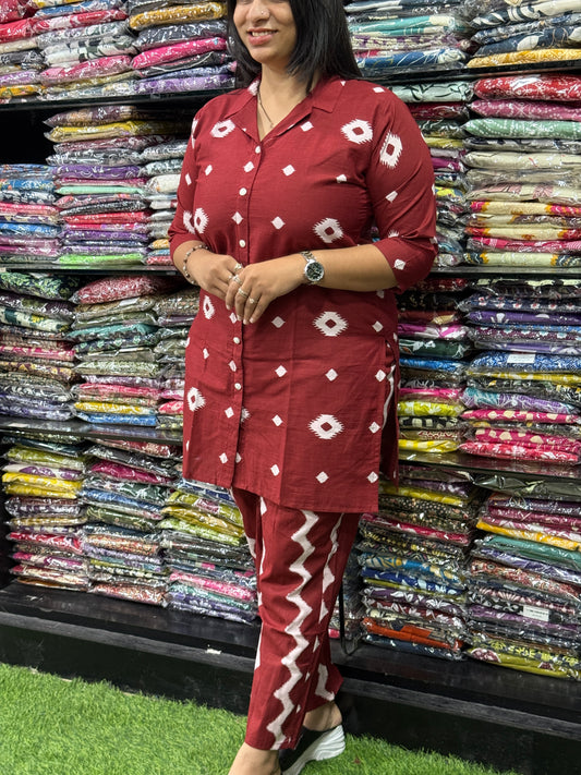 STRAIGHT TUNIC WITH PENT (PURE CAMRIC COTTON,COTTON ASTAR(LINING))