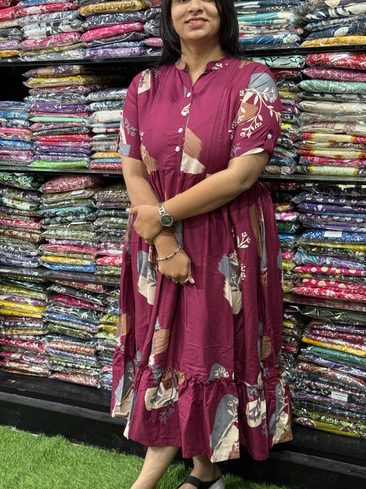 ROUND ONEPIECE (HEAVY 22KG RAYON) (WITH OPENABLE BUTTON)