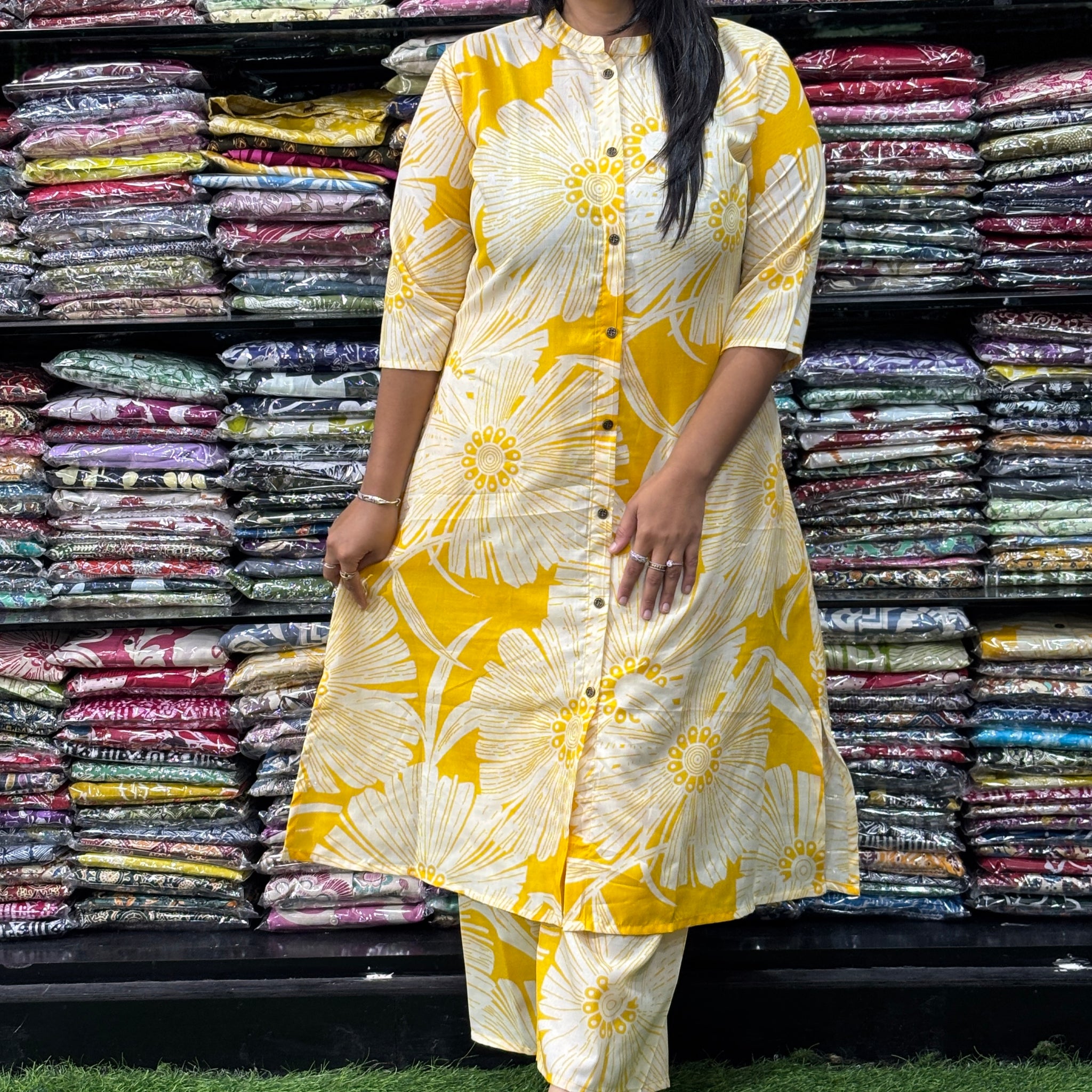 ALINE KURTI-PLAZO (MAGIC COTTON)