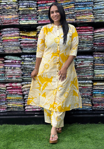 ALINE KURTI-PLAZO (MAGIC COTTON)