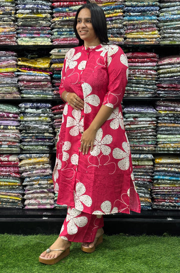 ALINE KURTI-PLAZO (MAGIC COTTON)