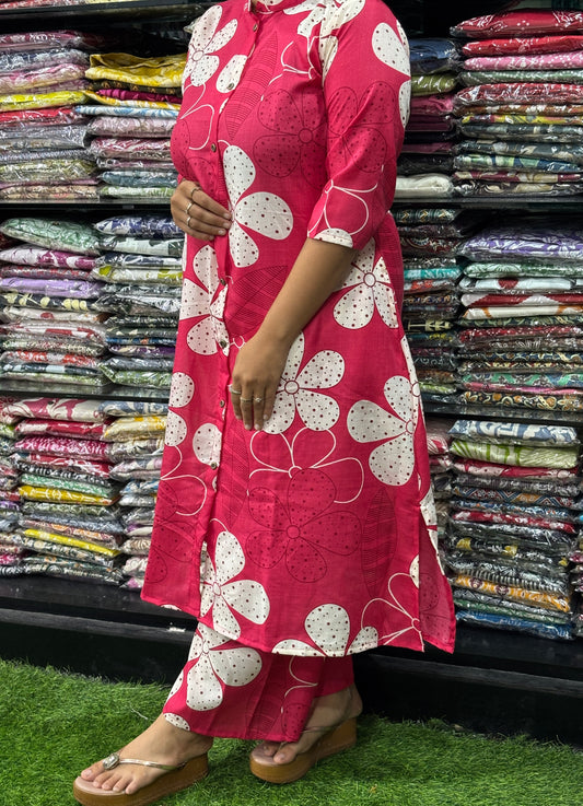 ALINE KURTI-PLAZO (MAGIC COTTON)