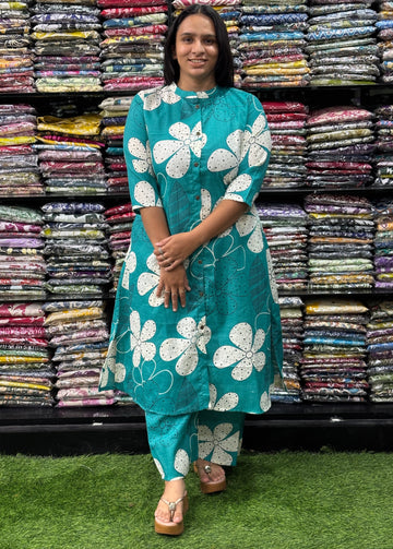 ALINE KURTI-PLAZO (MAGIC COTTON)