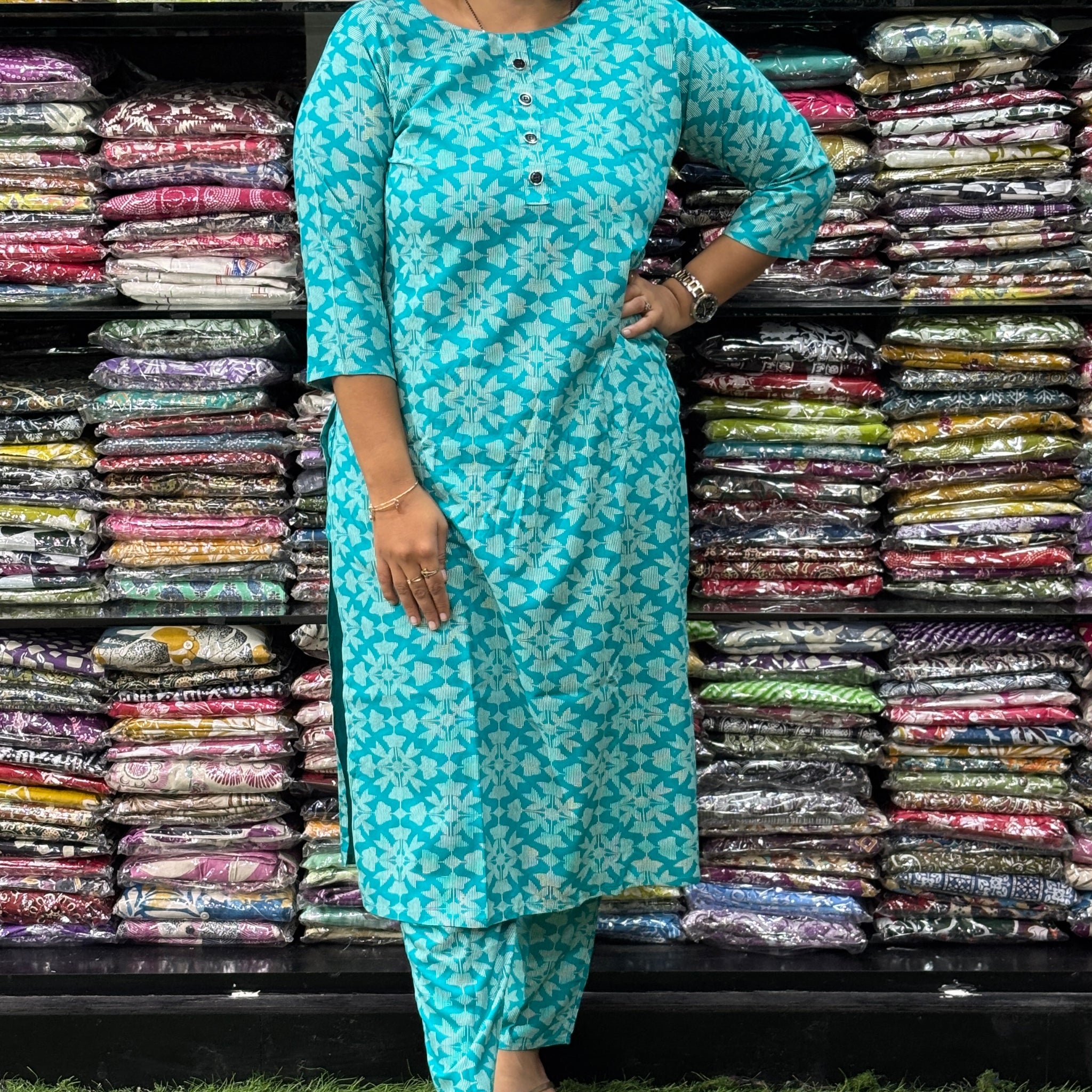 STRAIGHT KURTI WITH PANT (PURE RAYON)