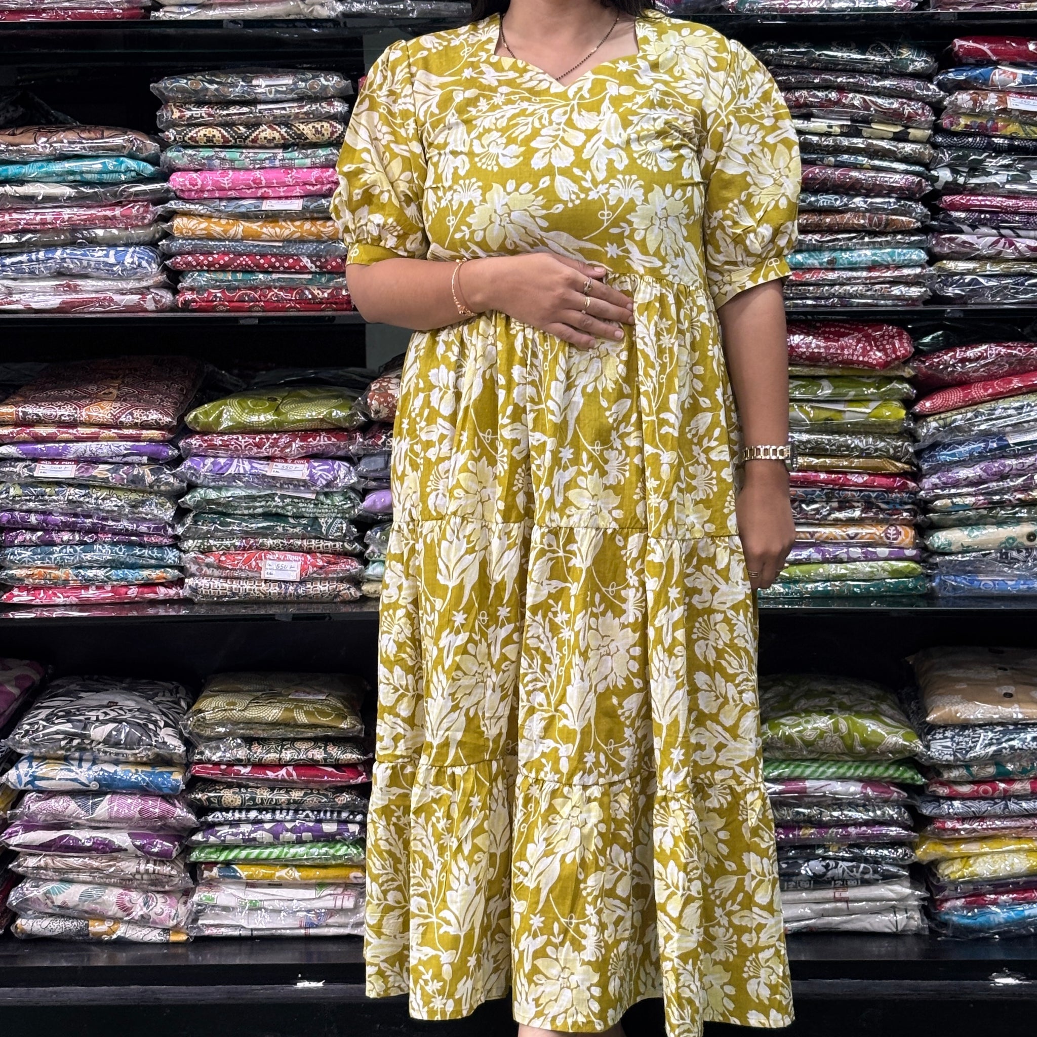 ROUND ONEPIECE (PURE CAMRIC COTTON)