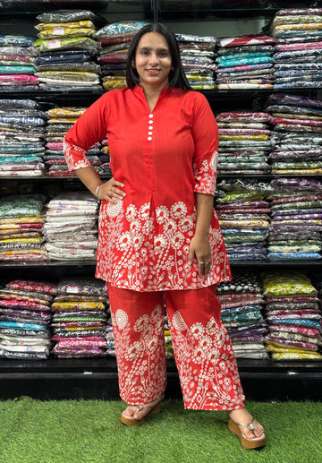 ALINE TUNIC WITH PLAZO (MIX COTTON)