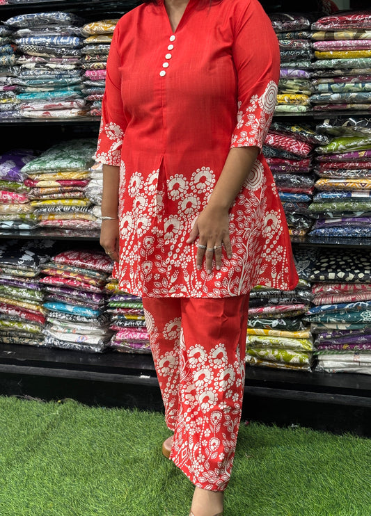 ALINE TUNIC WITH PLAZO (MIX COTTON)