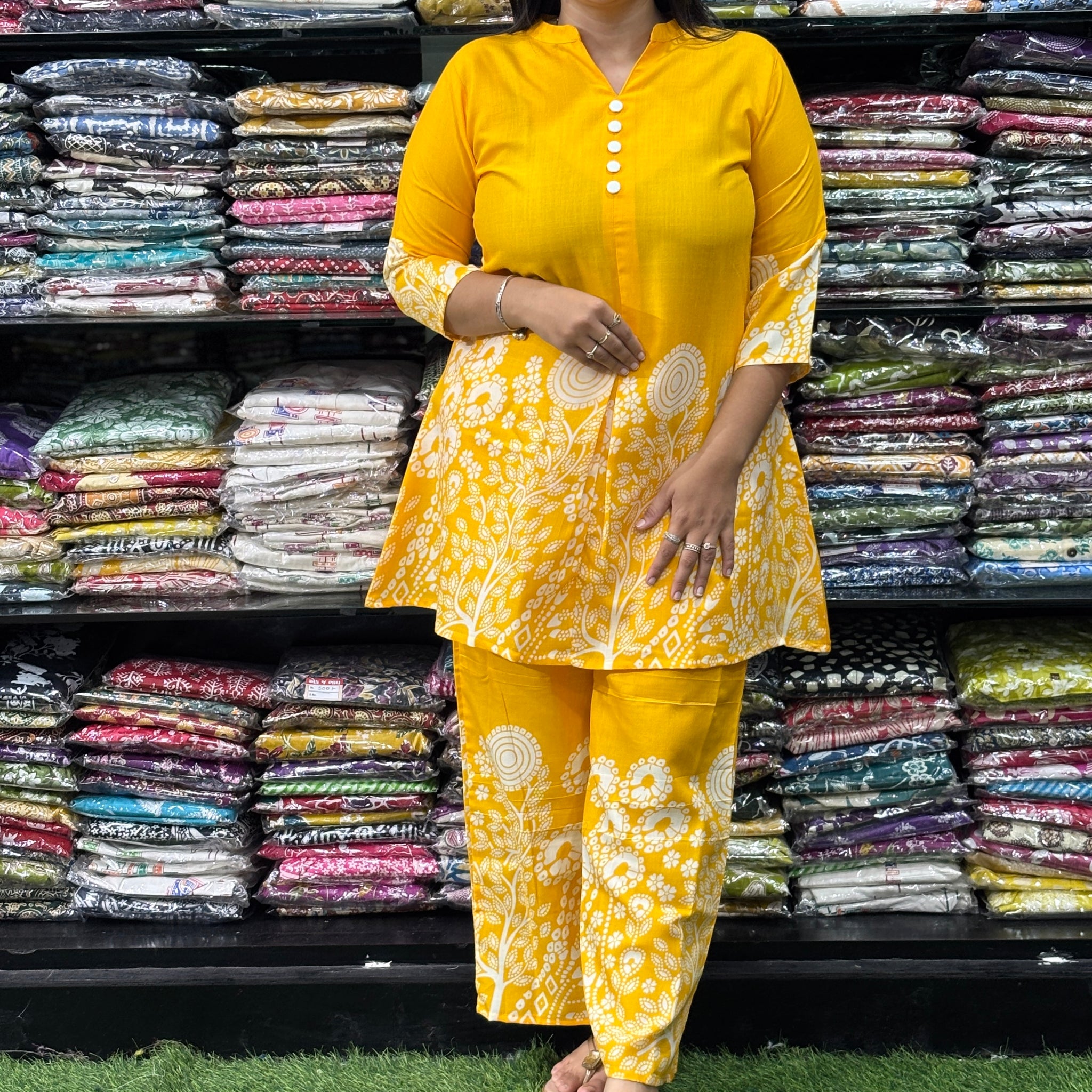 ALINE TUNIC WITH PLAZO (MIX COTTON)