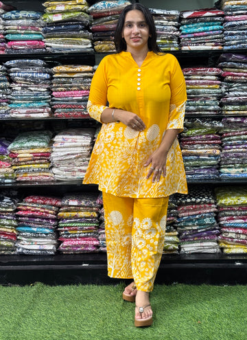 ALINE TUNIC WITH PLAZO (MIX COTTON)