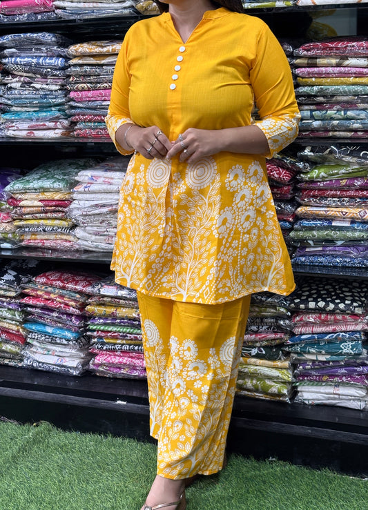 ALINE TUNIC WITH PLAZO (MIX COTTON)