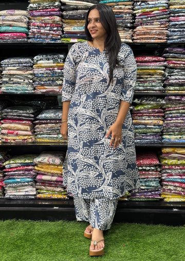 ALINE KURTI WITH PLAZO (MAGIC (MIX) COTTON)