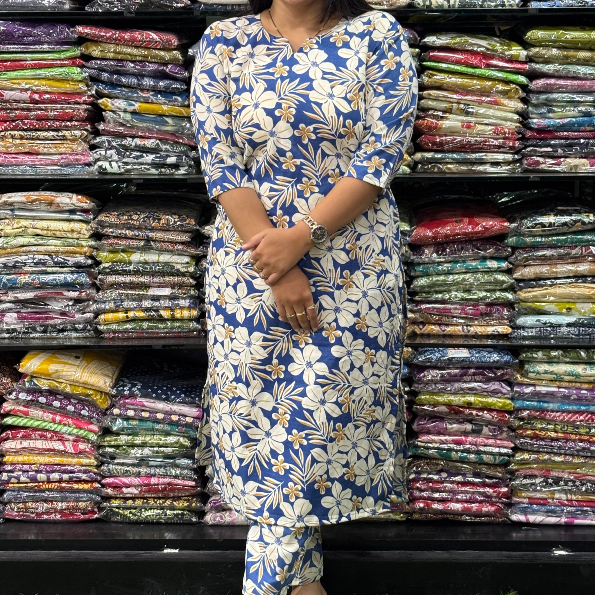 STRAIGHT KURTI WITH PANT (MIX MAGIC COTTON)