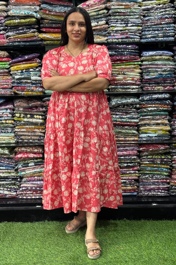 ROUND ONEPIECE FROCK (PURE CAMRIC COTTON)