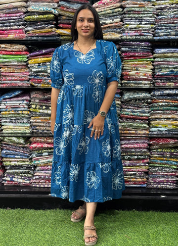 ROUND ONEPIECE FROCK (PURE CAMRIC COTTON)