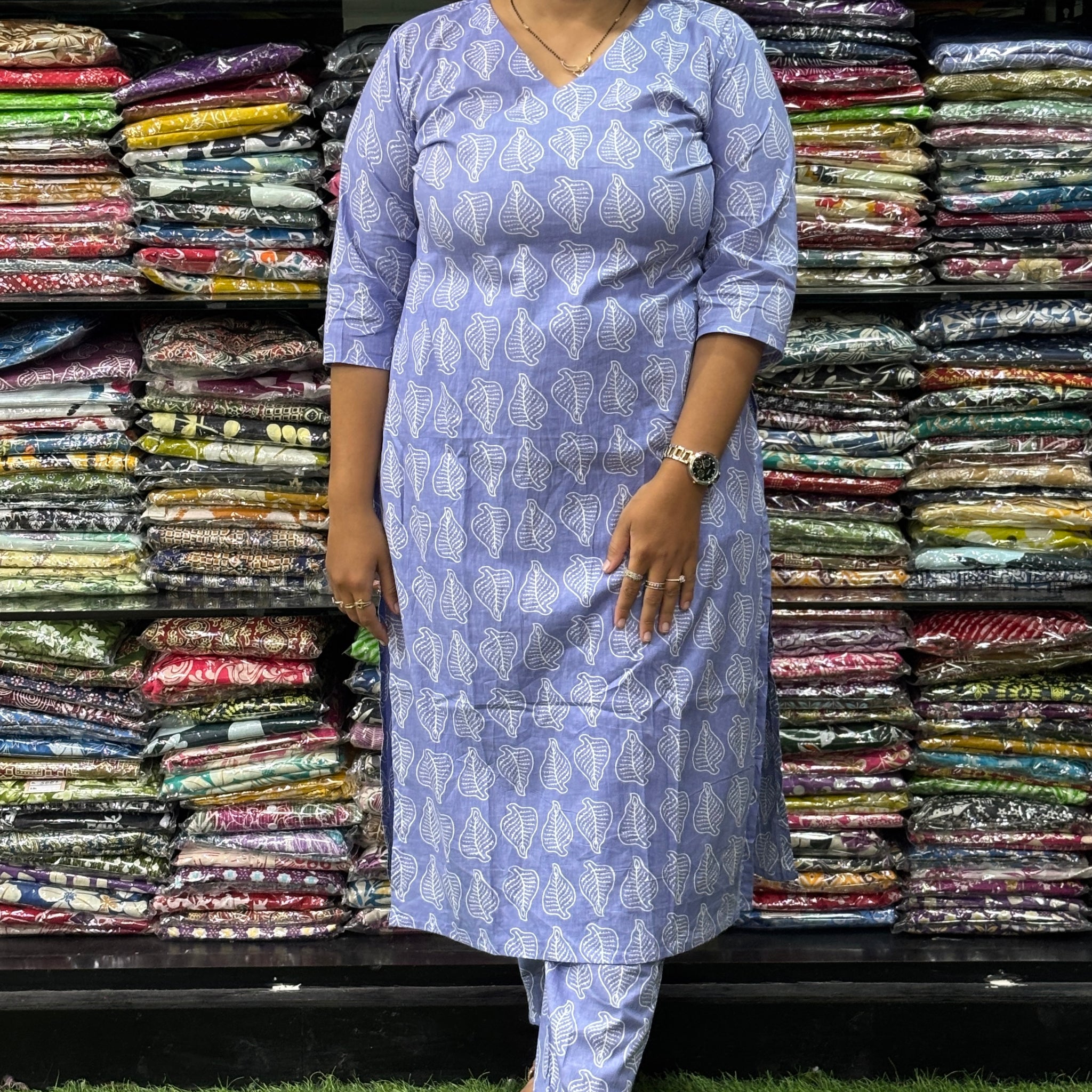 STRAIGHT KURTI WITH PANT (PURE CAMRIC COTTON)