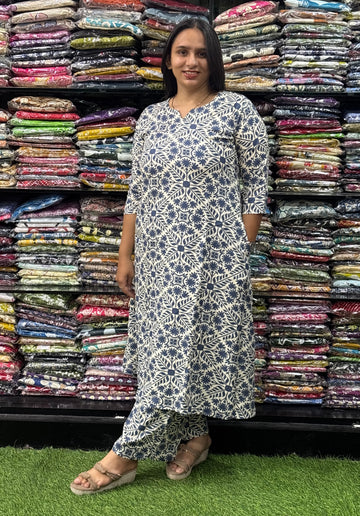 ALINE KURTI WITH PLAZO (PURE RAYON)