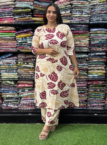 ALINE KURTI WITH PLAZO (PURE RAYON)