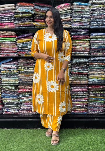 ALINE KURTI WITH PLAZO (PURE RAYON)