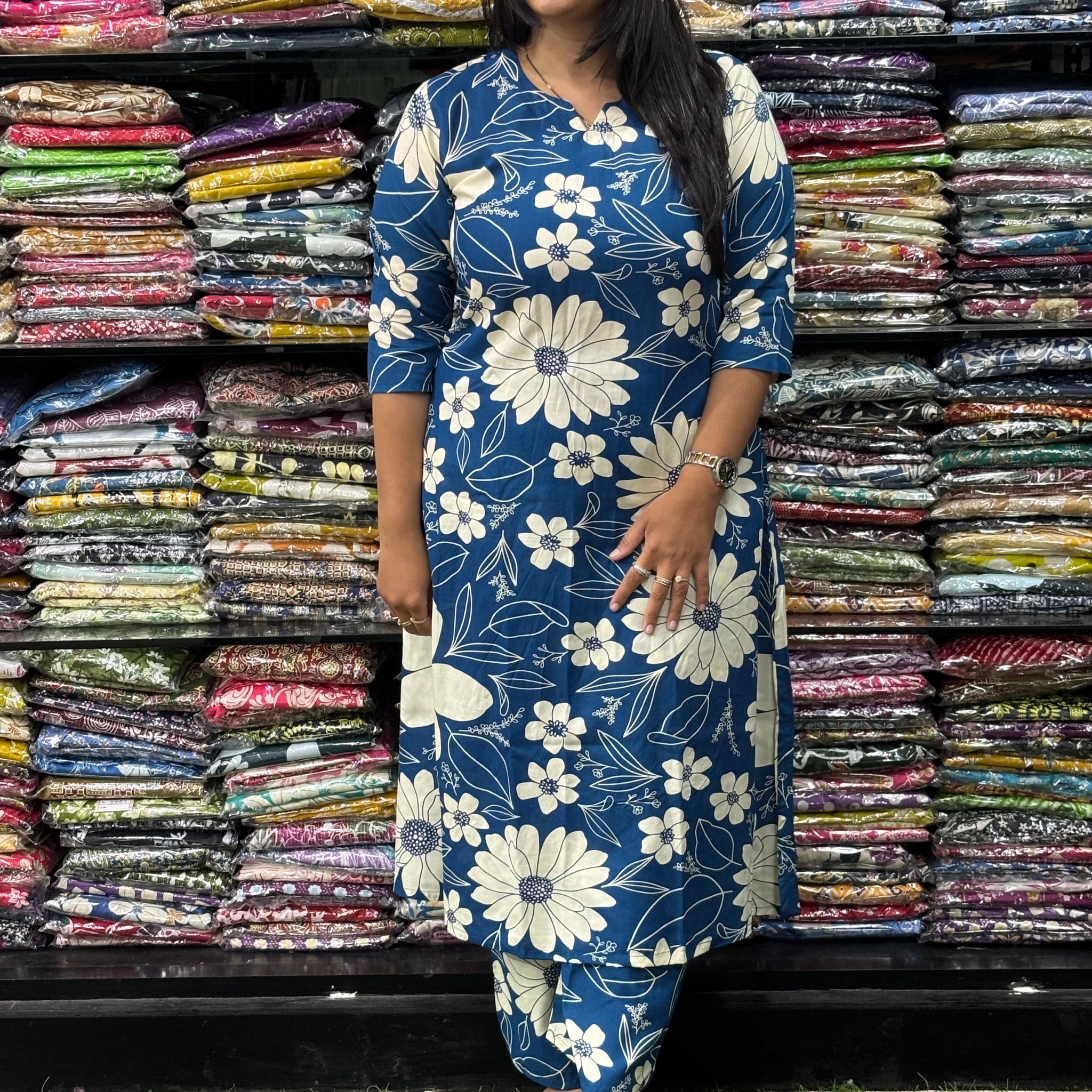 ALINE KURTI WITH PLAZO (PURE RAYON)