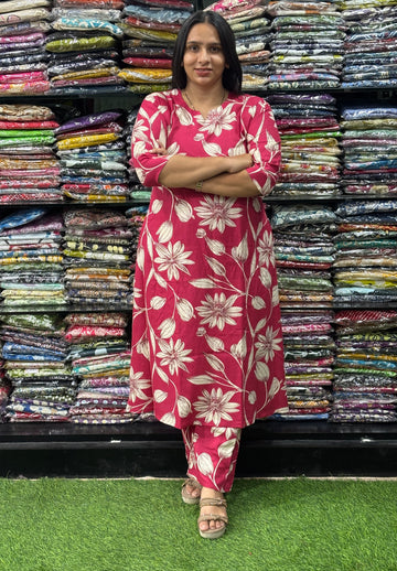 ALINE KURTI WITH PLAZO (PURE RAYON)