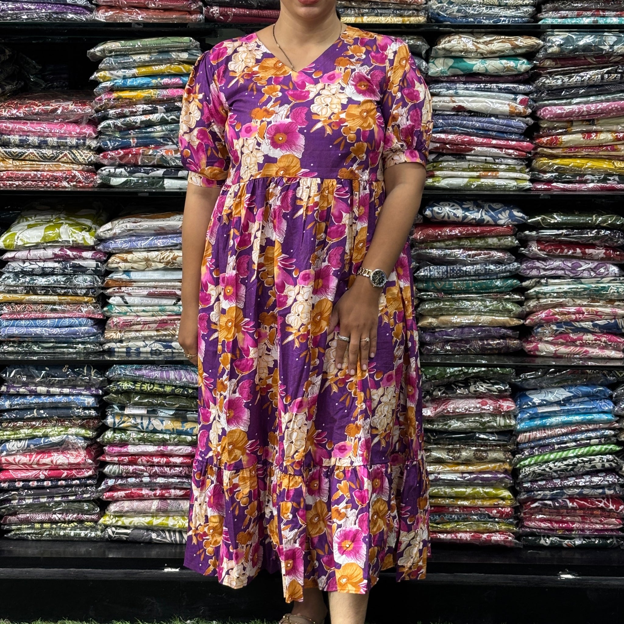 ROUND ONEPIECE ( PURE CAMRIC COTTON)