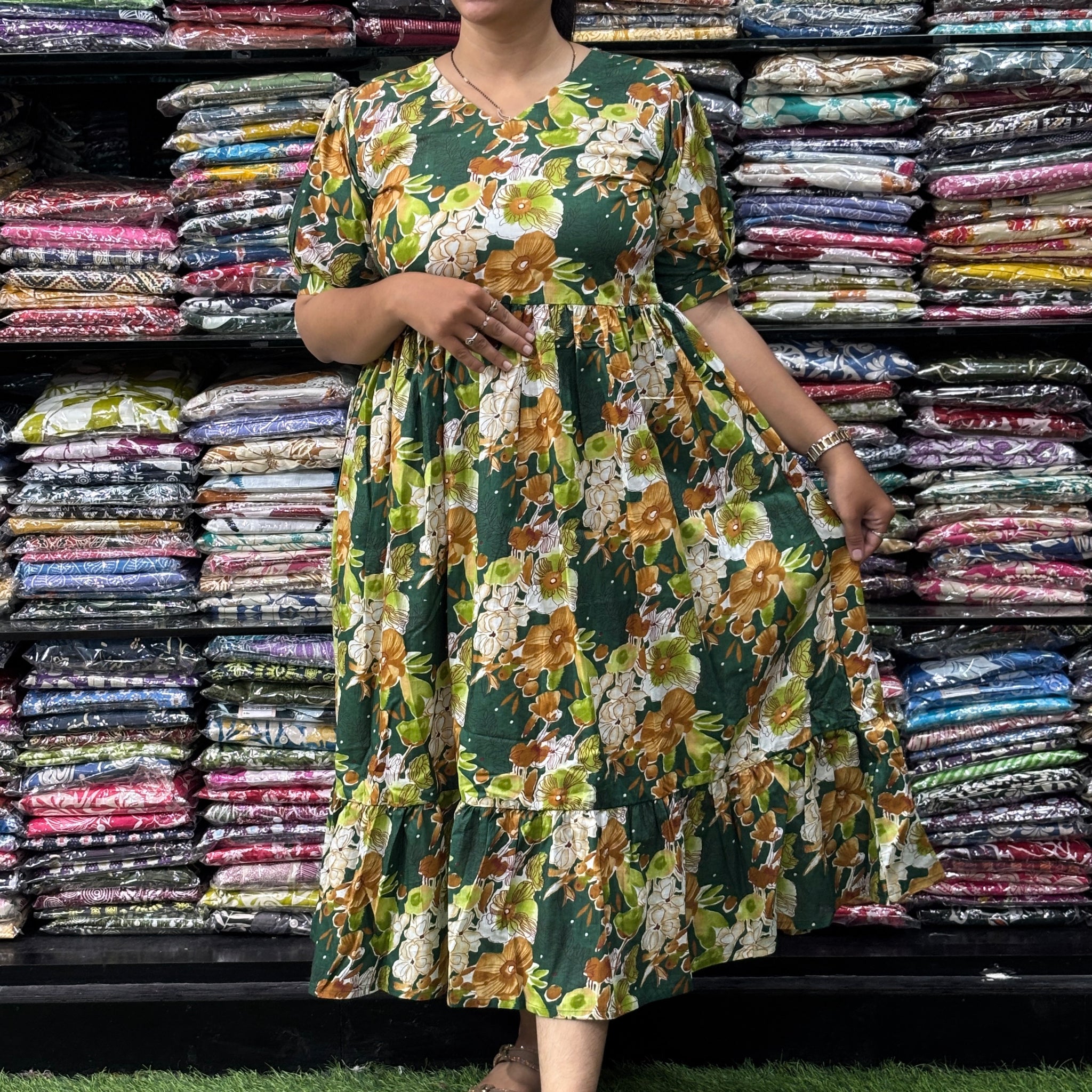 ROUND ONEPIECE ( PURE CAMRIC COTTON)