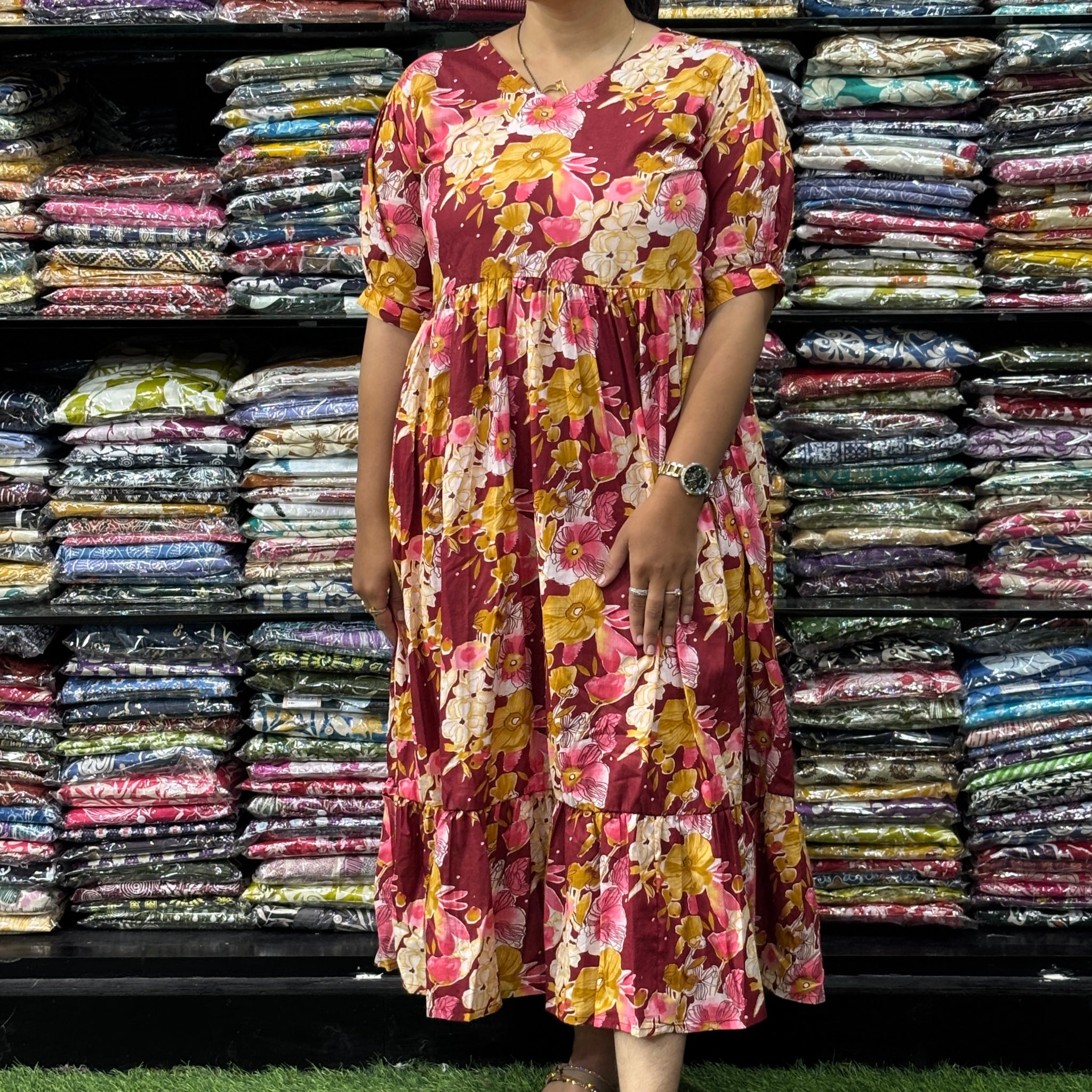 ROUND ONEPIECE ( PURE CAMRIC COTTON)