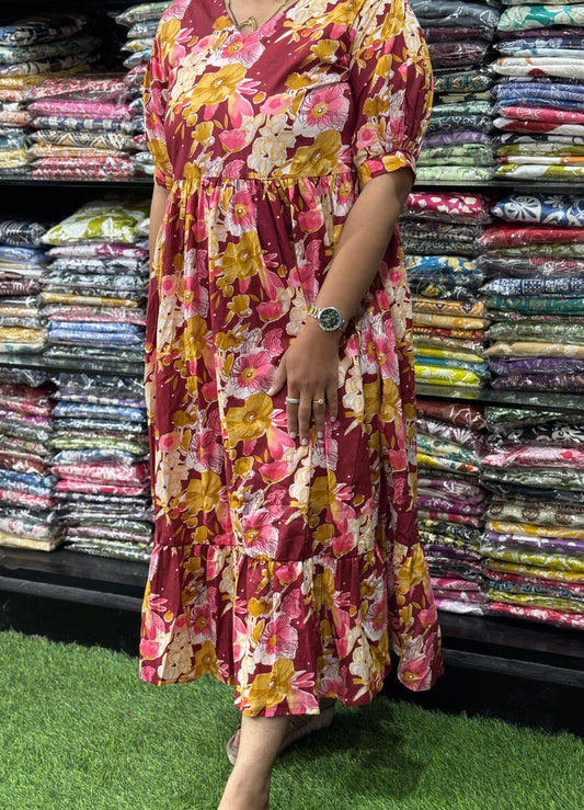 ROUND ONEPIECE ( PURE CAMRIC COTTON)